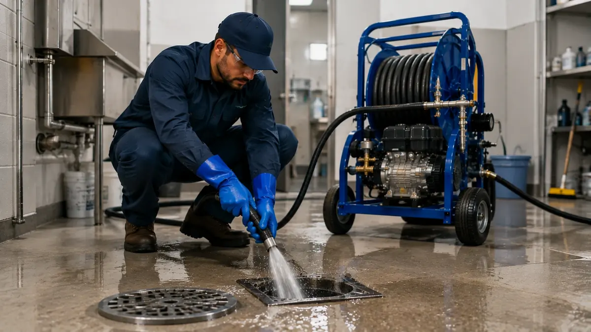 Floor Drain Hydro Jet Cleaning in Lawndale