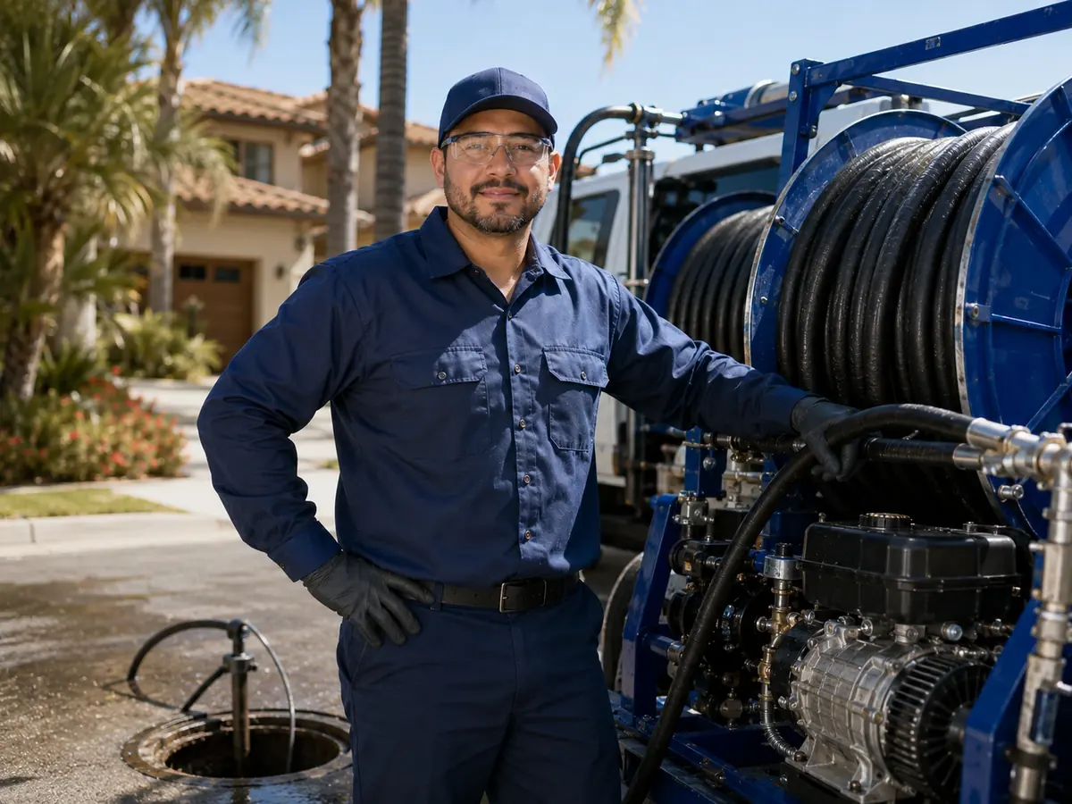 Hydro jet sewer cleaning in Lawndale