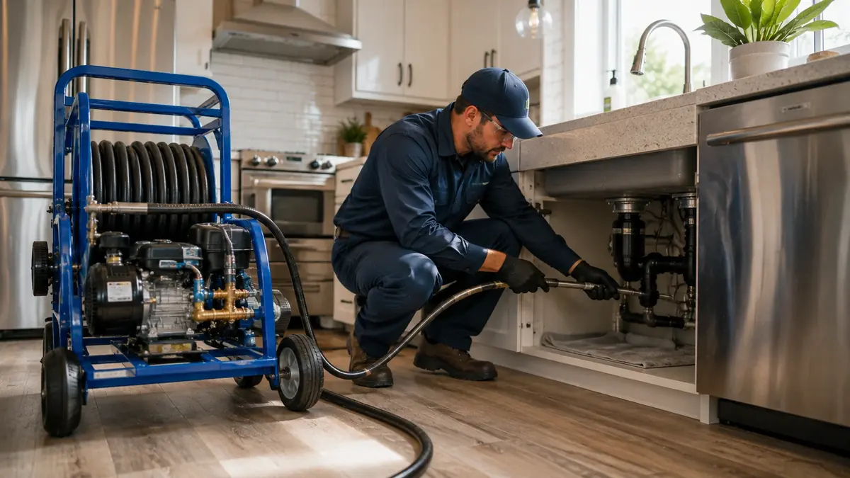 Kitchen Drain Hydro Jetting in Lawndale