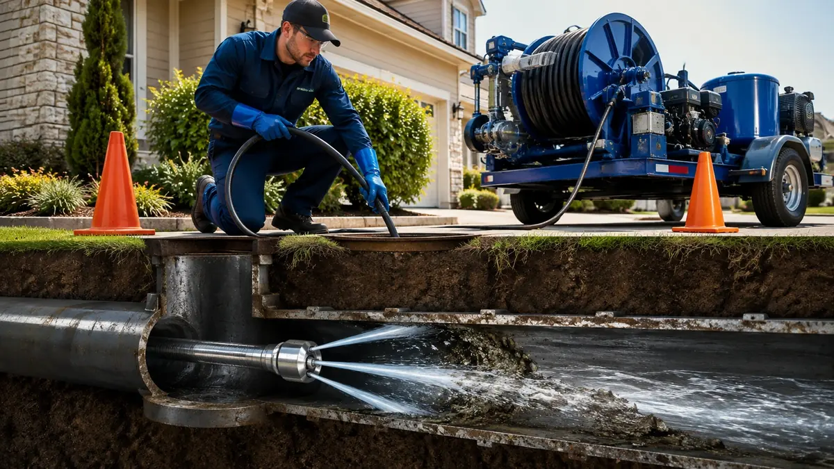 Main Sewer Line Hydro Jet Cleaning in Lawndale
