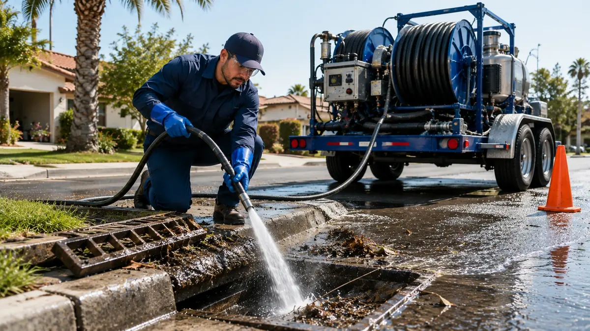 Storm Drain Hydro Jet Cleaning in Lawndale
